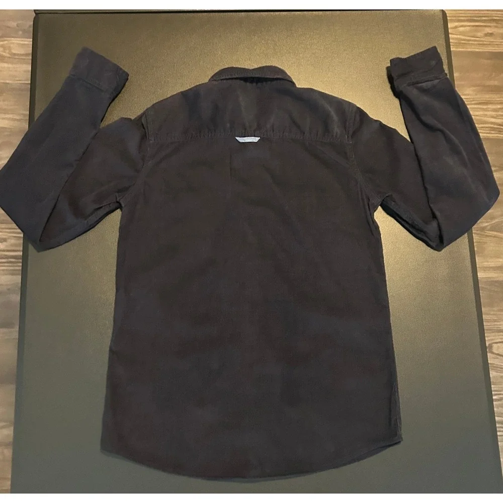 Young & Free Boys Navy Blue Long Sleeve Button Down Shirt Size 13-14Y NWT 1511